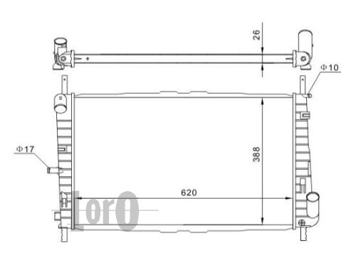 ABAKUS 017-017-0016 Radiatore, Raffreddamento motore