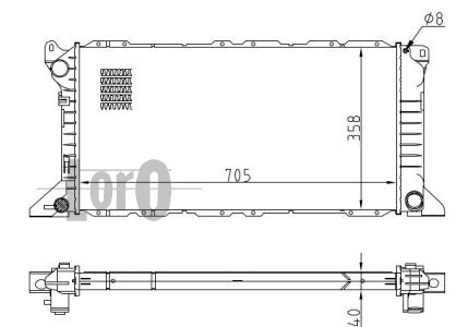 ABAKUS 017-017-0034-B Radiatore, Raffreddamento motore