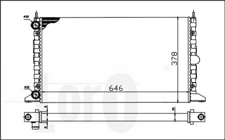 ABAKUS 017-017-0044 Radiatore, Raffreddamento motore