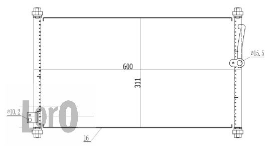 ABAKUS 018-016-0002 Condensatore, Climatizzatore