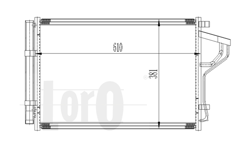 ABAKUS 019-016-0016 Condensatore, Climatizzatore