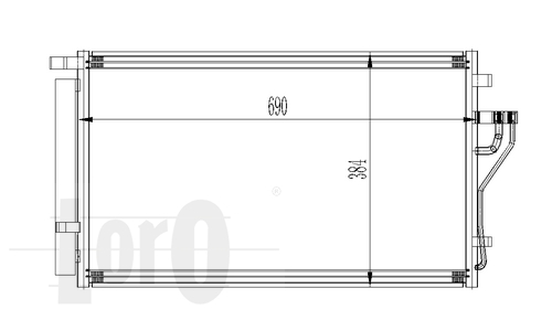 ABAKUS 019-016-0018 Condensatore, Climatizzatore