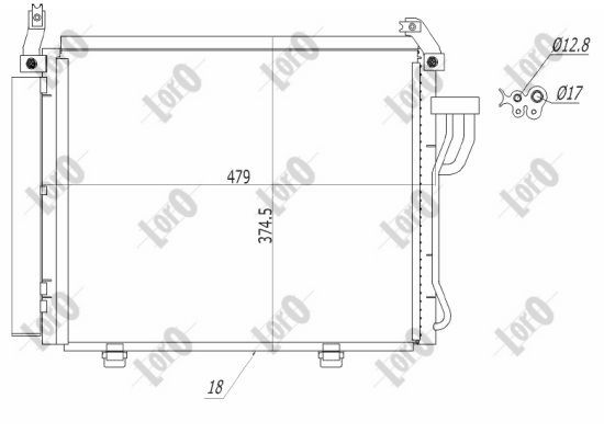 ABAKUS 019-016-0021 Condensatore, Climatizzatore