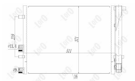 ABAKUS 019-016-0036 Condensatore, Climatizzatore-Condensatore, Climatizzatore-Ricambi Euro