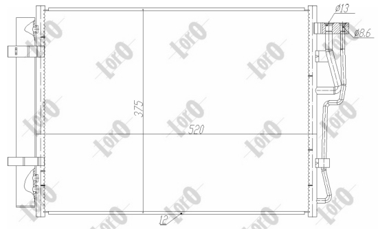 ABAKUS 019-016-0046 Condensatore, Climatizzatore