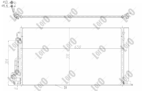 ABAKUS 019-016-0047 Condensatore, Climatizzatore-Condensatore, Climatizzatore-Ricambi Euro