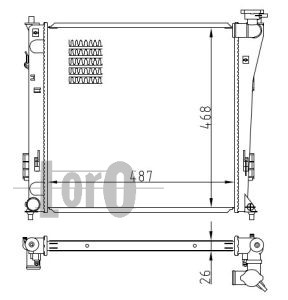 ABAKUS 019-017-0022-B Radiatore, Raffreddamento motore-Radiatore, Raffreddamento motore-Ricambi Euro