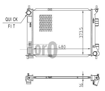 ABAKUS 019-017-0024-B Radiatore, Raffreddamento motore-Radiatore, Raffreddamento motore-Ricambi Euro