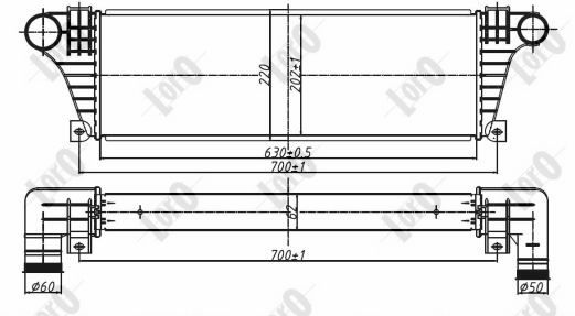 ABAKUS 022-018-0001 Intercooler