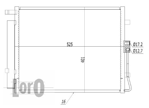 ABAKUS 024-016-0007 Condensatore, Climatizzatore