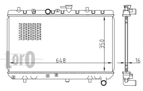 ABAKUS 024-017-0003-B Radiatore, Raffreddamento motore-Radiatore, Raffreddamento motore-Ricambi Euro