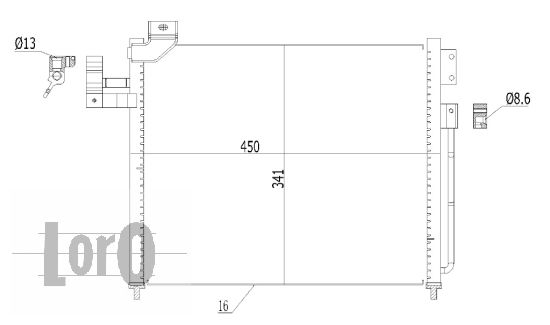 ABAKUS 030-016-0005 Condensatore, Climatizzatore-Condensatore, Climatizzatore-Ricambi Euro