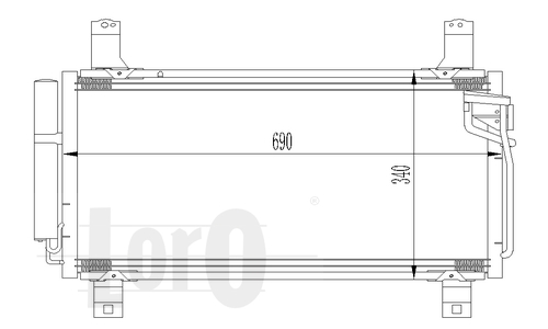 ABAKUS 030-016-0012 Condensatore, Climatizzatore-Condensatore, Climatizzatore-Ricambi Euro