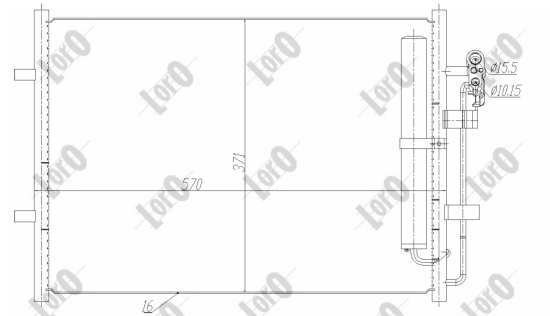 ABAKUS 030-016-0027 Condensatore, Climatizzatore-Condensatore, Climatizzatore-Ricambi Euro