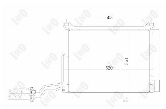 ABAKUS 032-016-0003 Condensatore, Climatizzatore