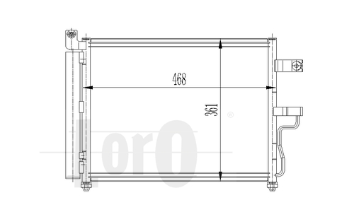 ABAKUS 033-016-0010 Condensatore, Climatizzatore