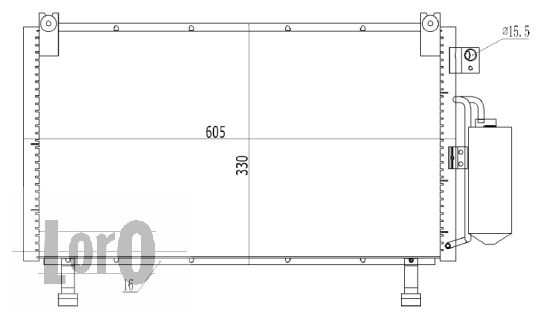 ABAKUS 035-016-0033 Condensatore, Climatizzatore-Condensatore, Climatizzatore-Ricambi Euro