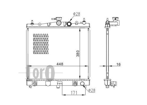 ABAKUS 035-017-0018-B Radiatore, Raffreddamento motore-Radiatore, Raffreddamento motore-Ricambi Euro