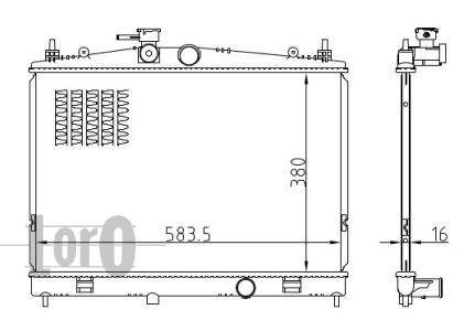 ABAKUS 035-017-0025-B Radiatore, Raffreddamento motore-Radiatore, Raffreddamento motore-Ricambi Euro