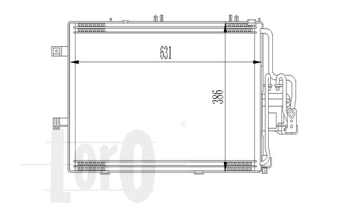 ABAKUS 037-016-0010-A Condensatore, Climatizzatore