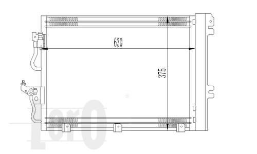 ABAKUS 037-016-0023 Condensatore, Climatizzatore-Condensatore, Climatizzatore-Ricambi Euro