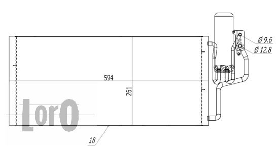 ABAKUS 037-016-0044 Condensatore, Climatizzatore