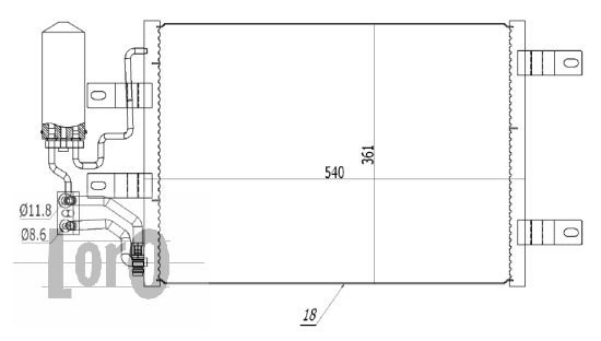 ABAKUS 037-016-0048 Condensatore, Climatizzatore-Condensatore, Climatizzatore-Ricambi Euro