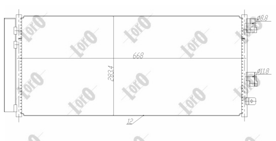 ABAKUS 037-016-0055 Condensatore, Climatizzatore-Condensatore, Climatizzatore-Ricambi Euro