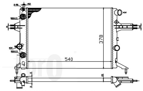 ABAKUS 037-017-0018 Radiatore, Raffreddamento motore-Radiatore, Raffreddamento motore-Ricambi Euro