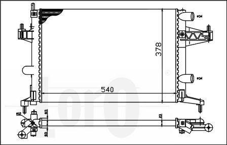 ABAKUS 037-017-0023 Radiatore, Raffreddamento motore