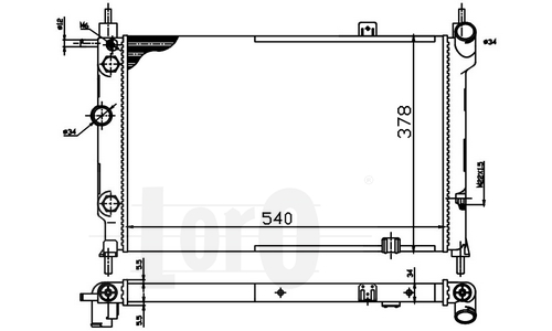 ABAKUS 037-017-0039 Radiatore, Raffreddamento motore-Radiatore, Raffreddamento motore-Ricambi Euro