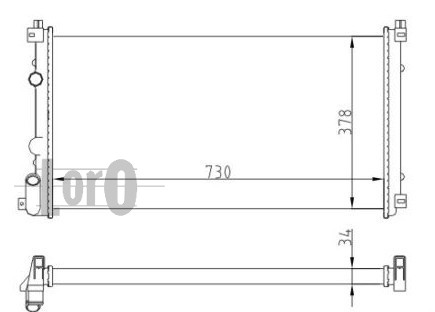 ABAKUS 037-017-0065 Radiatore, Raffreddamento motore-Radiatore, Raffreddamento motore-Ricambi Euro