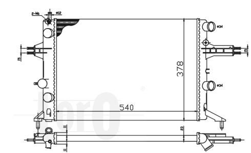 ABAKUS 037-017-0066 Radiatore, Raffreddamento motore-Radiatore, Raffreddamento motore-Ricambi Euro