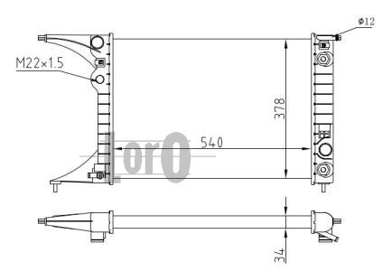 ABAKUS 037-017-0086 Radiatore, Raffreddamento motore-Radiatore, Raffreddamento motore-Ricambi Euro