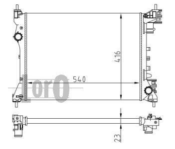 ABAKUS 037-017-0093 Radiatore, Raffreddamento motore