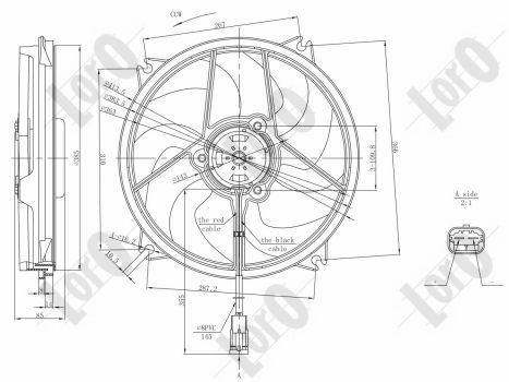 ABAKUS 038-014-0002 Ventola, Raffreddamento motore-Ventola, Raffreddamento motore-Ricambi Euro