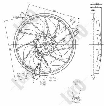 ABAKUS 038-014-0005 Ventola, Raffreddamento motore-Ventola, Raffreddamento motore-Ricambi Euro