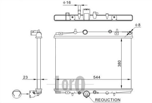 ABAKUS 038-017-0002 Radiatore, Raffreddamento motore-Radiatore, Raffreddamento motore-Ricambi Euro