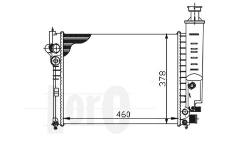 ABAKUS 038-017-0011 Radiatore, Raffreddamento motore