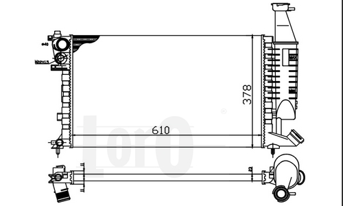 ABAKUS 038-017-0026 Radiatore, Raffreddamento motore-Radiatore, Raffreddamento motore-Ricambi Euro