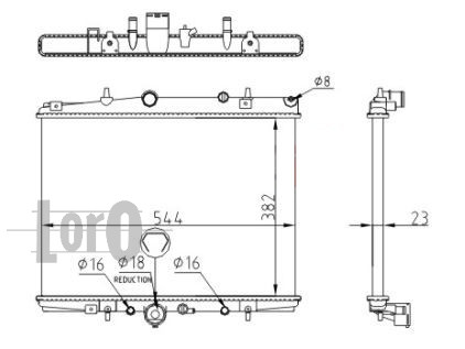 ABAKUS 038-017-0030 Radiatore, Raffreddamento motore-Radiatore, Raffreddamento motore-Ricambi Euro