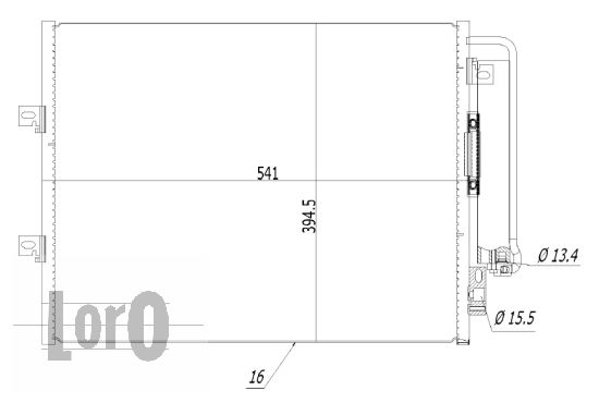 ABAKUS 042-016-0031 Condensatore, Climatizzatore-Condensatore, Climatizzatore-Ricambi Euro