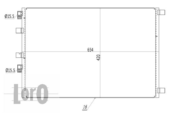 ABAKUS 042-016-0032 Condensatore, Climatizzatore-Condensatore, Climatizzatore-Ricambi Euro