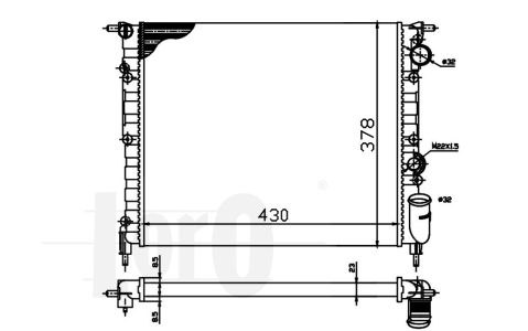 ABAKUS 042-017-0018 Radiatore, Raffreddamento motore