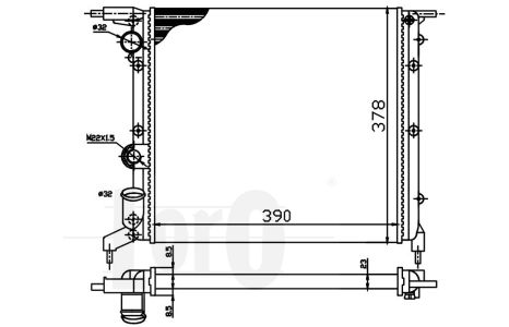 ABAKUS 042-017-0019 Radiatore, Raffreddamento motore