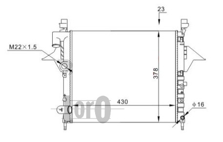 ABAKUS 042-017-0020 Radiatore, Raffreddamento motore