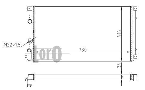 ABAKUS 042-017-0025 Radiatore, Raffreddamento motore-Radiatore, Raffreddamento motore-Ricambi Euro