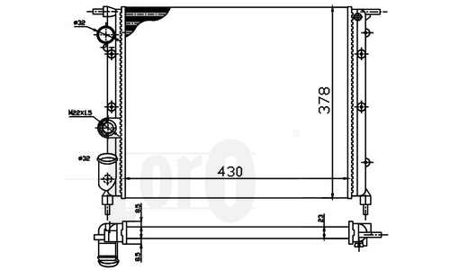 ABAKUS 042-017-0035 Radiatore, Raffreddamento motore-Radiatore, Raffreddamento motore-Ricambi Euro