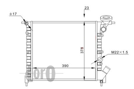 ABAKUS 042-017-0040 Radiatore, Raffreddamento motore-Radiatore, Raffreddamento motore-Ricambi Euro