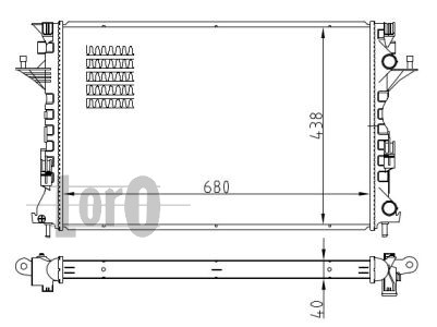 ABAKUS 042-017-0058-B Radiatore, Raffreddamento motore